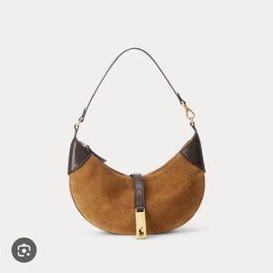 Ralph Lauren Polo ID Suede-Leather Mini Shoulder Bag